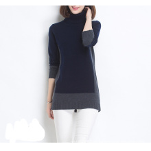 100% Merino Wolle High Neck Strickpullover für Damen